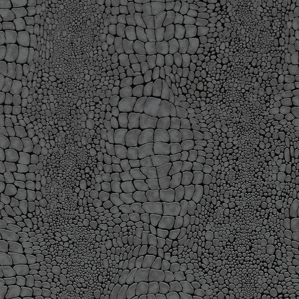Scala Crocodile Skin Wallpaper - Black pattern