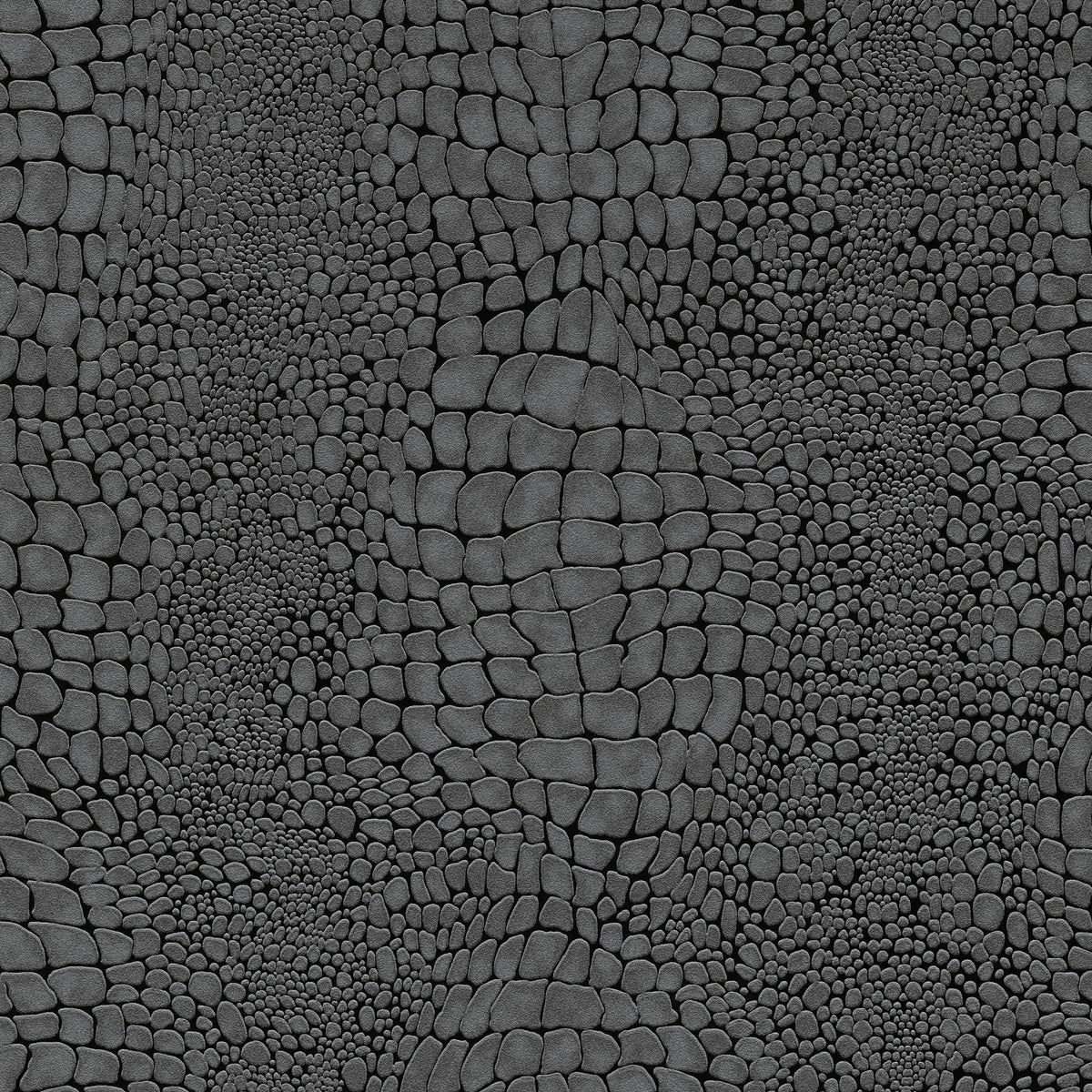 Scala Crocodile Skin Wallpaper - Black pattern
