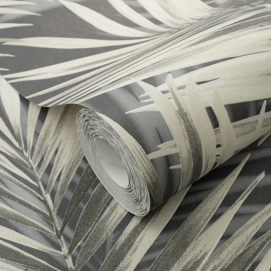 Calvado Palm Wallpaper - Black room view