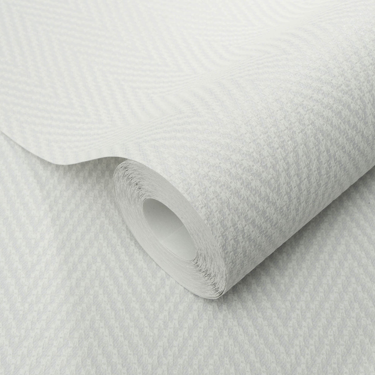 Varella Chevron Stripe Wallpaper - Gray room view