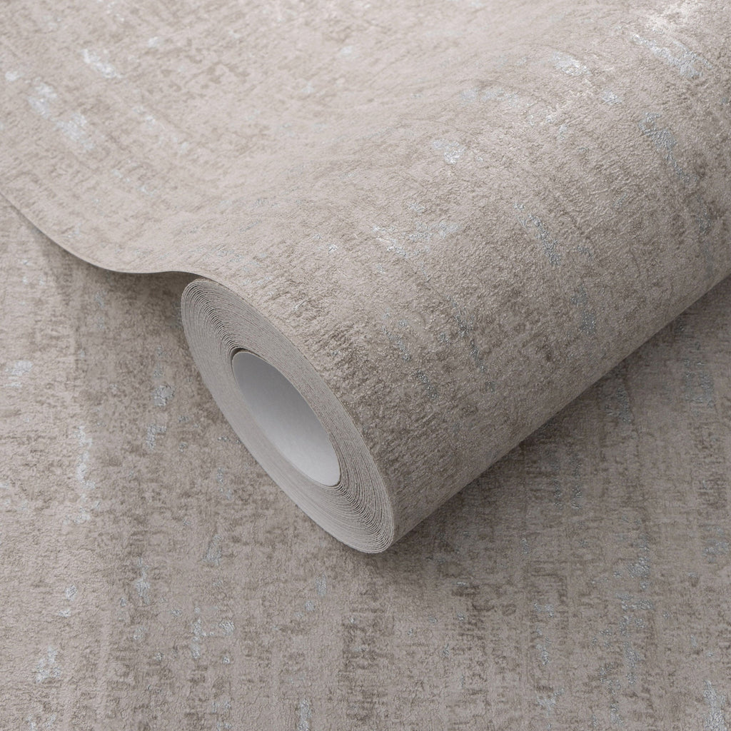 Artisan Texture Wallpaper - Taupe room view