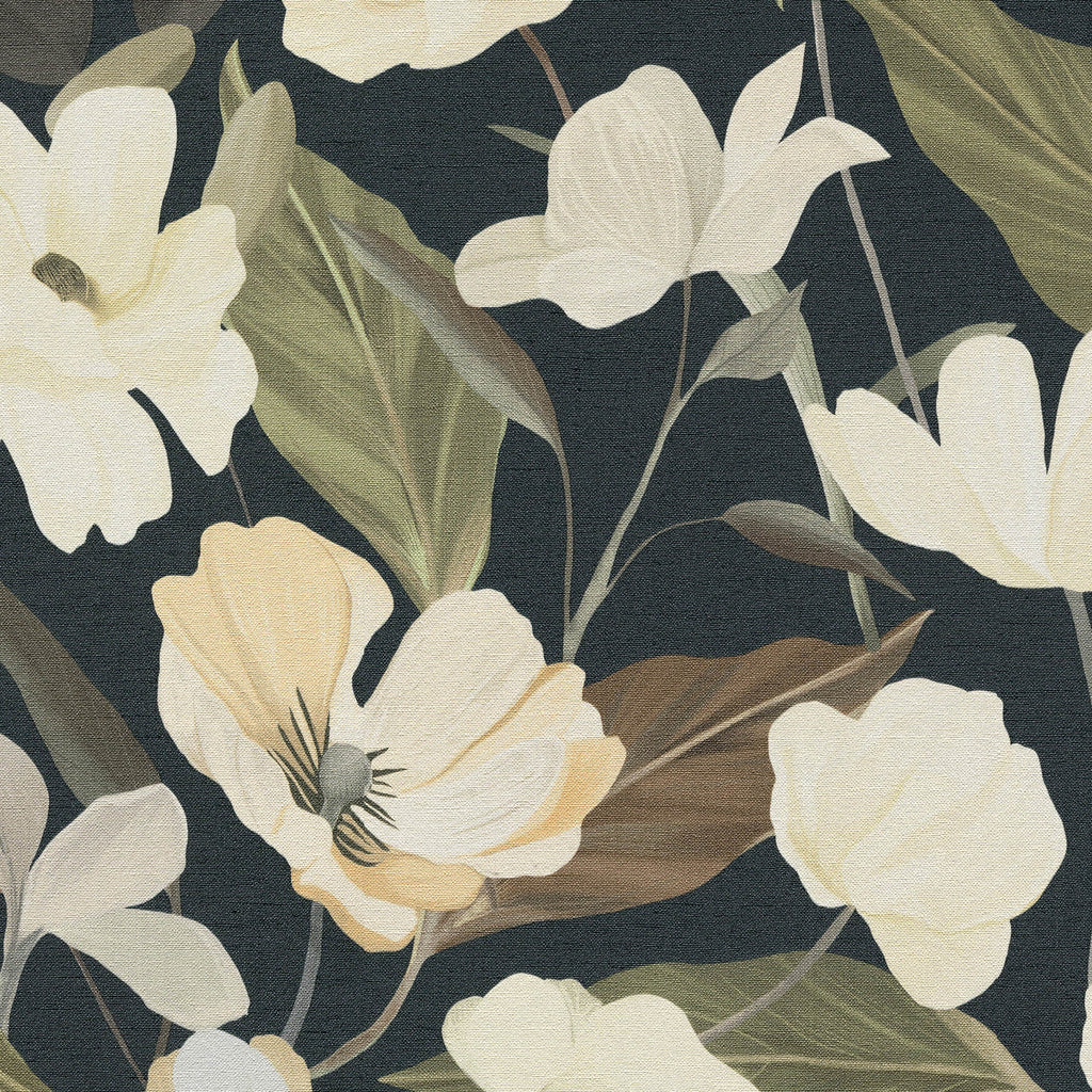 Fairy Blossom Wallpaper - Black pattern