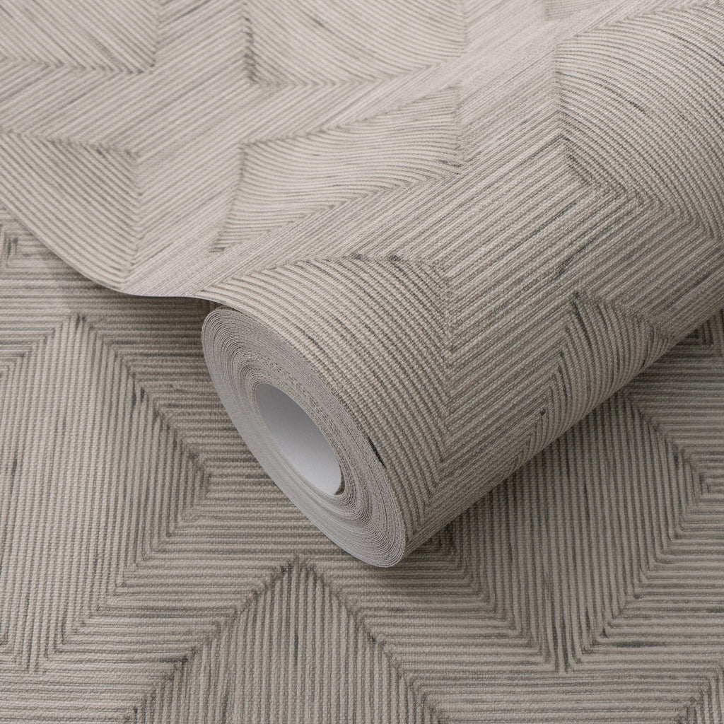 Hidden Harmony Wallpaper - Taupe room view