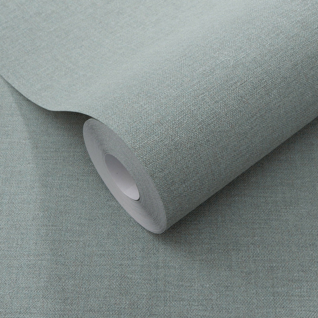 Linen Serenity Wallpaper - Teal room view