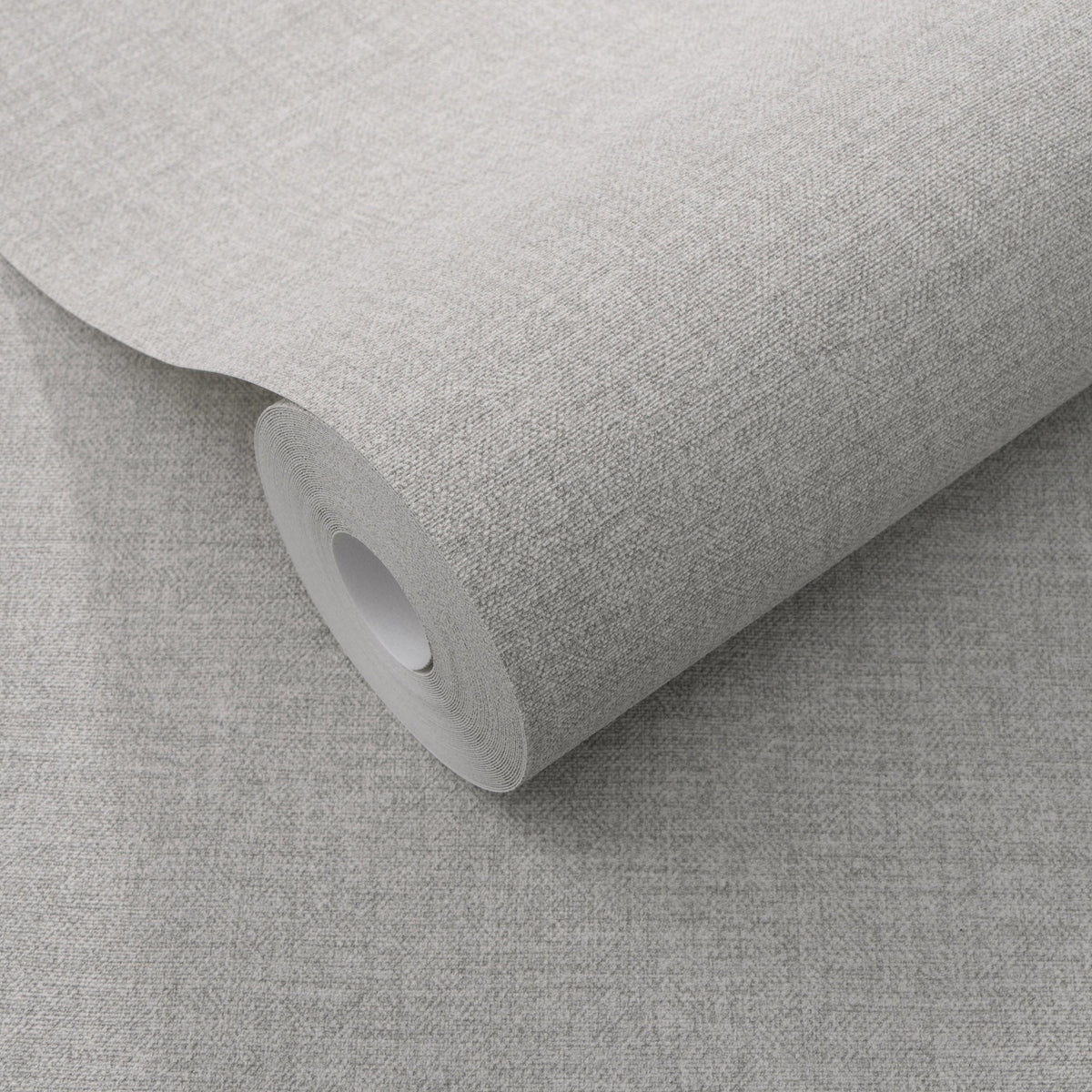 Linen Serenity Wallpaper - Light Gray room view
