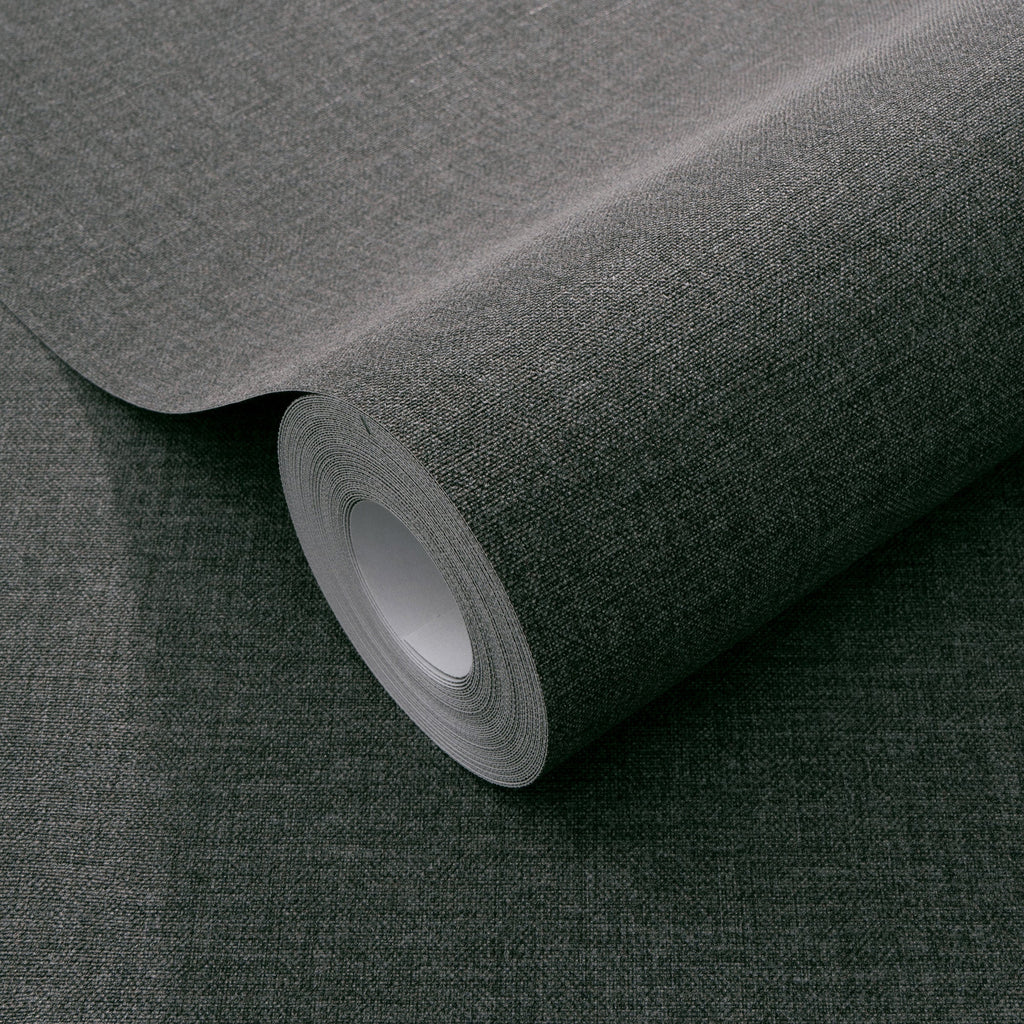 Linen Serenity Wallpaper - Black room view