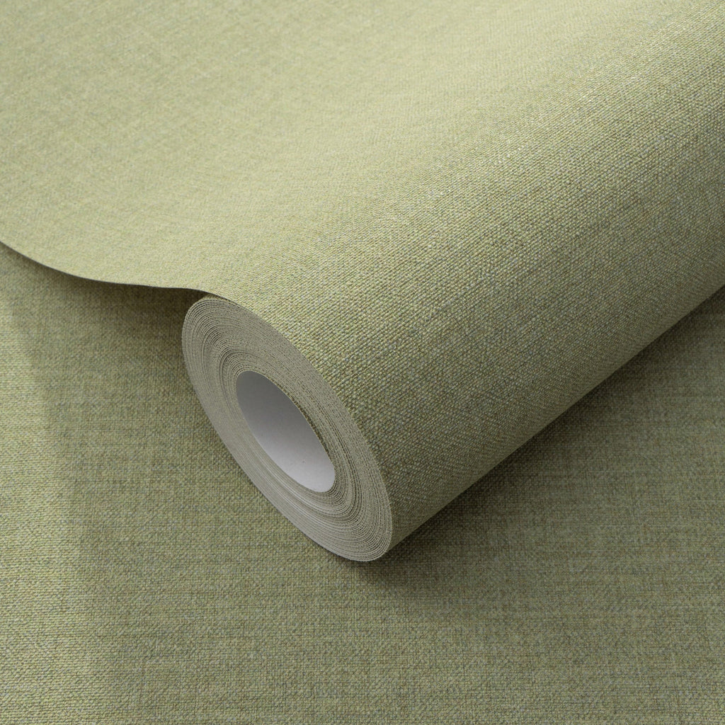 Linen Serenity Wallpaper - Sage room view