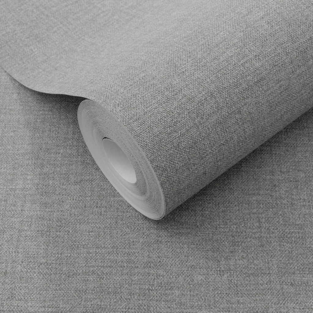 Linen Serenity Wallpaper - Gray room view