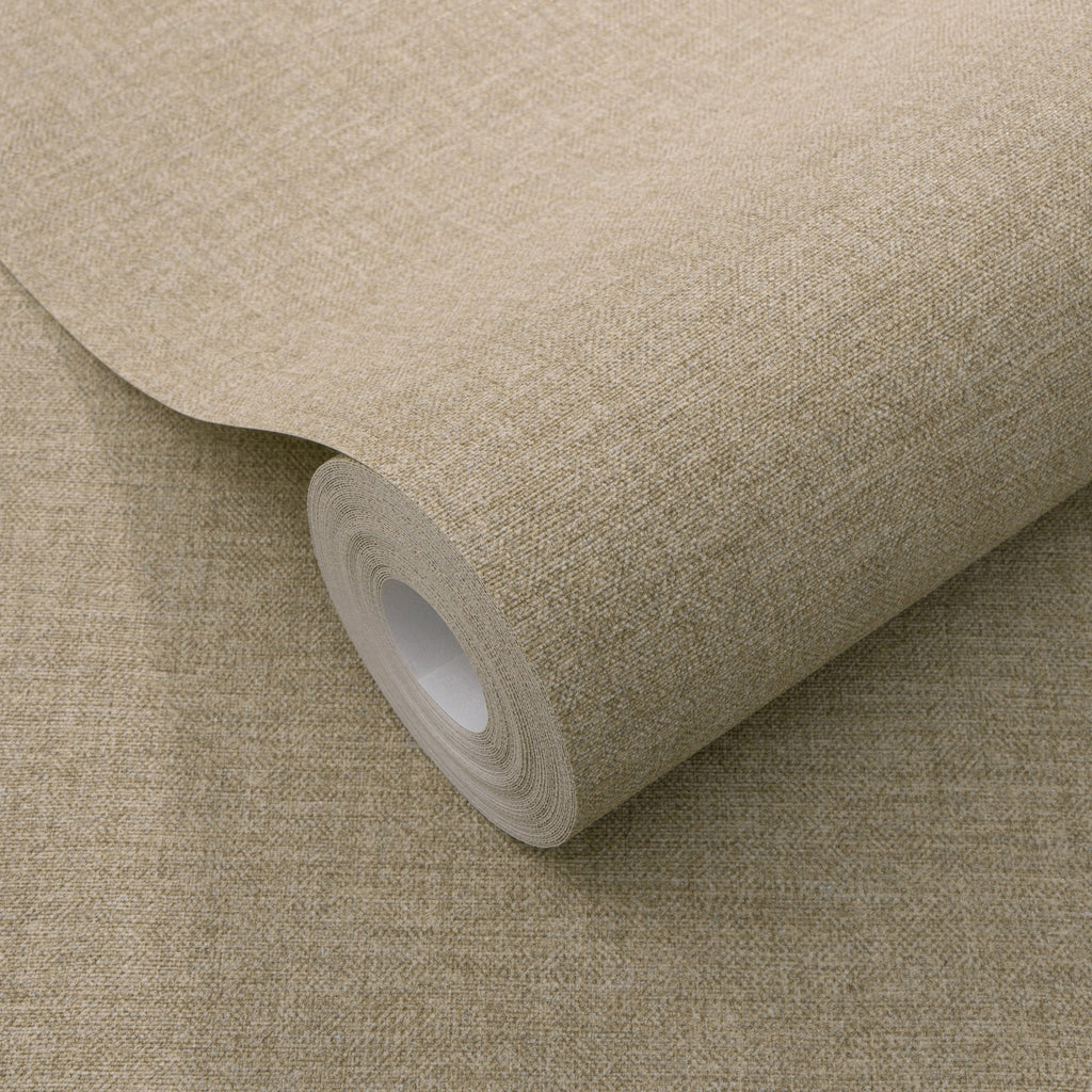 Linen Serenity Wallpaper - Brown room view