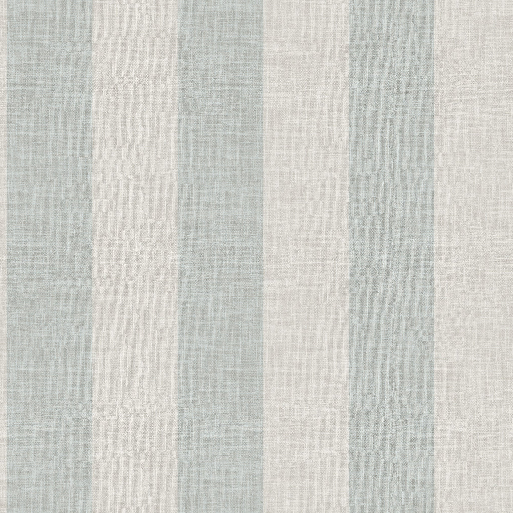 Antibes Linen Stripes Wallpaper - Blue pattern