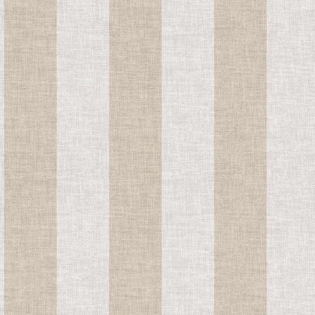 Antibes Linen Stripes Wallpaper - Taupe pattern