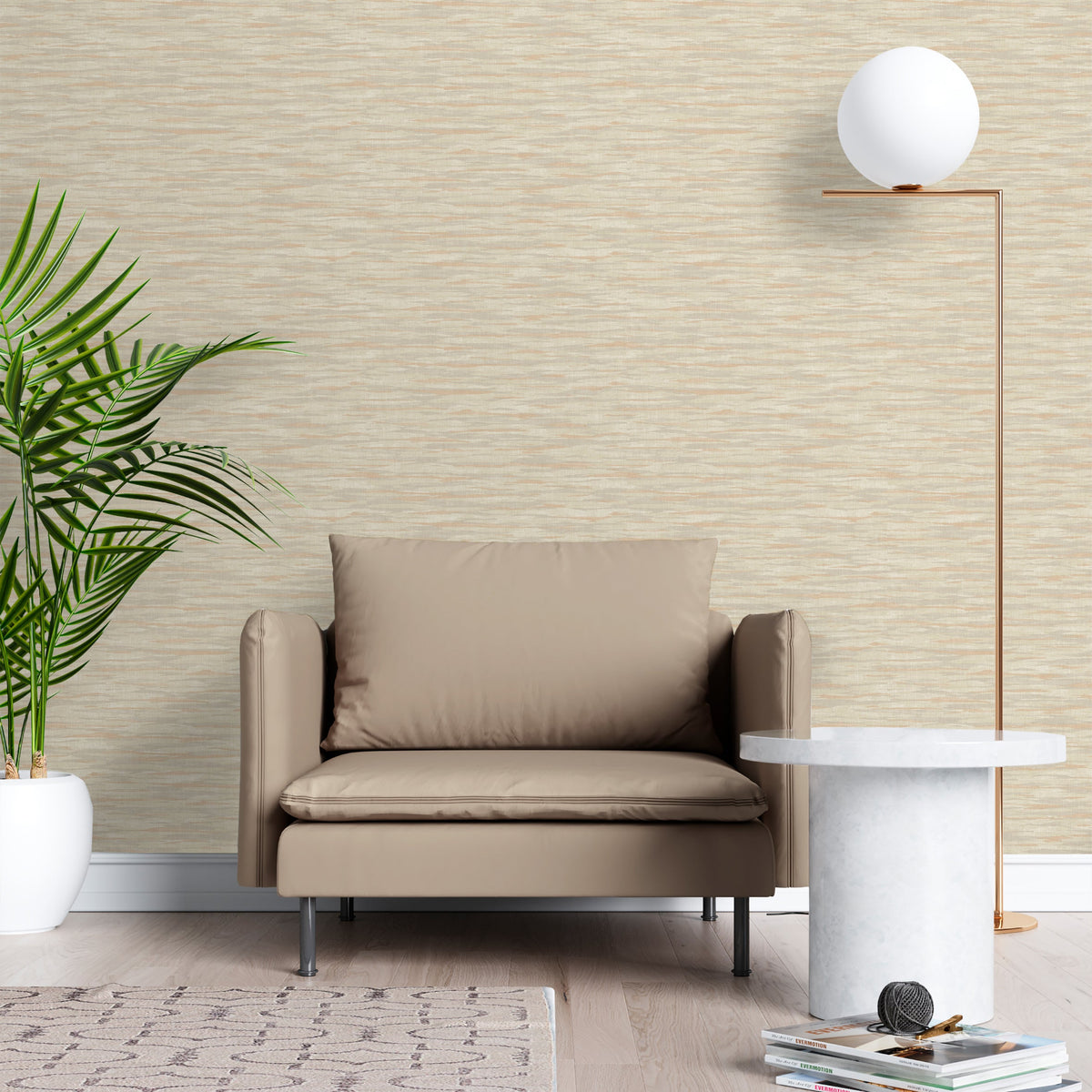 Horizon Wallpaper - Beige room view