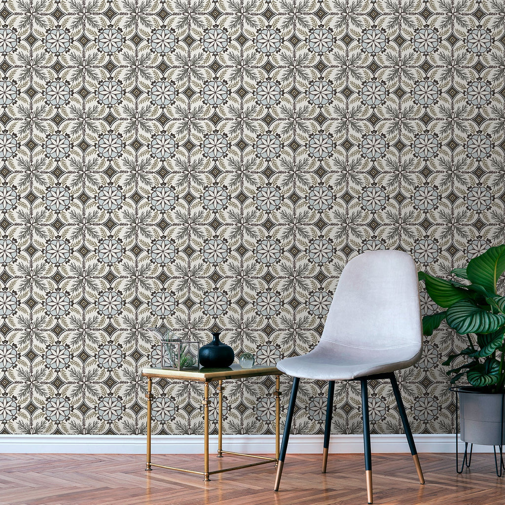 Morocco Wallpaper - Taupe room view