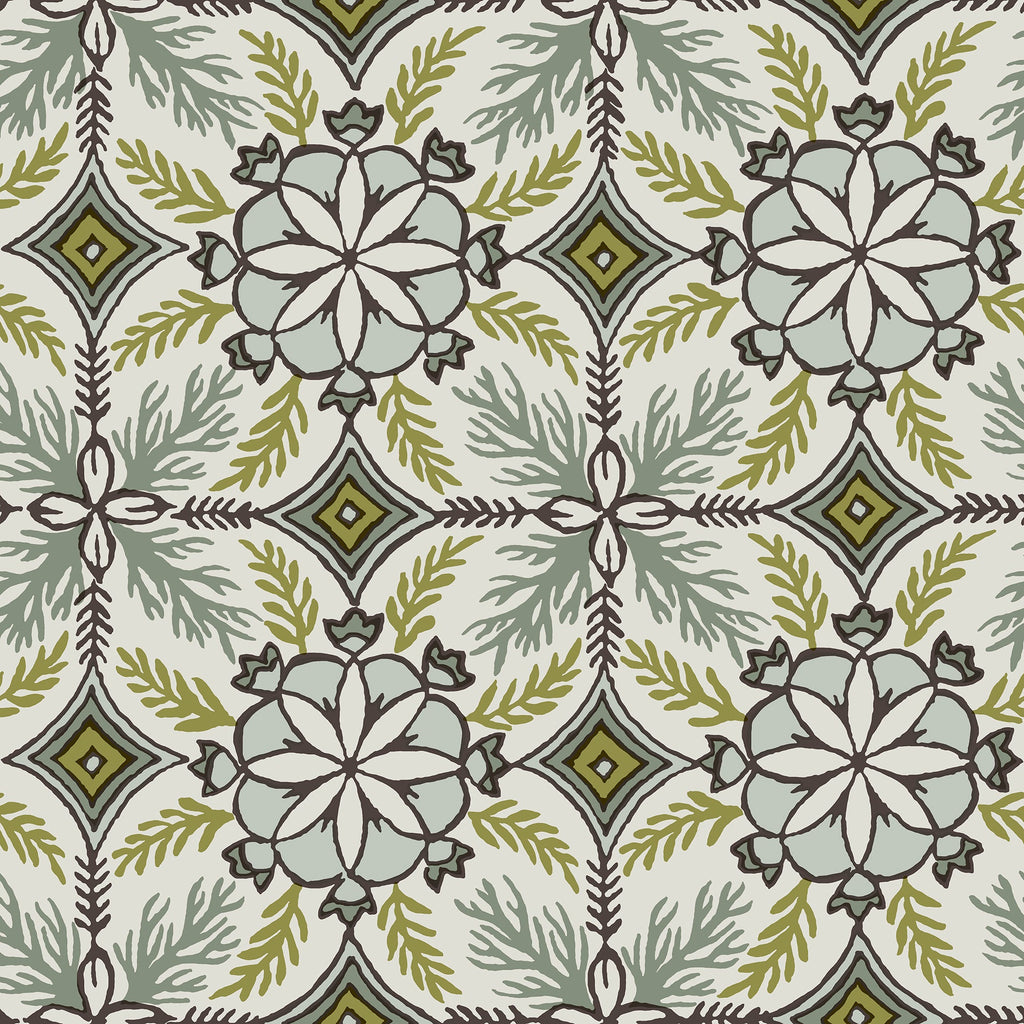 Morocco Wallpaper - Green pattern