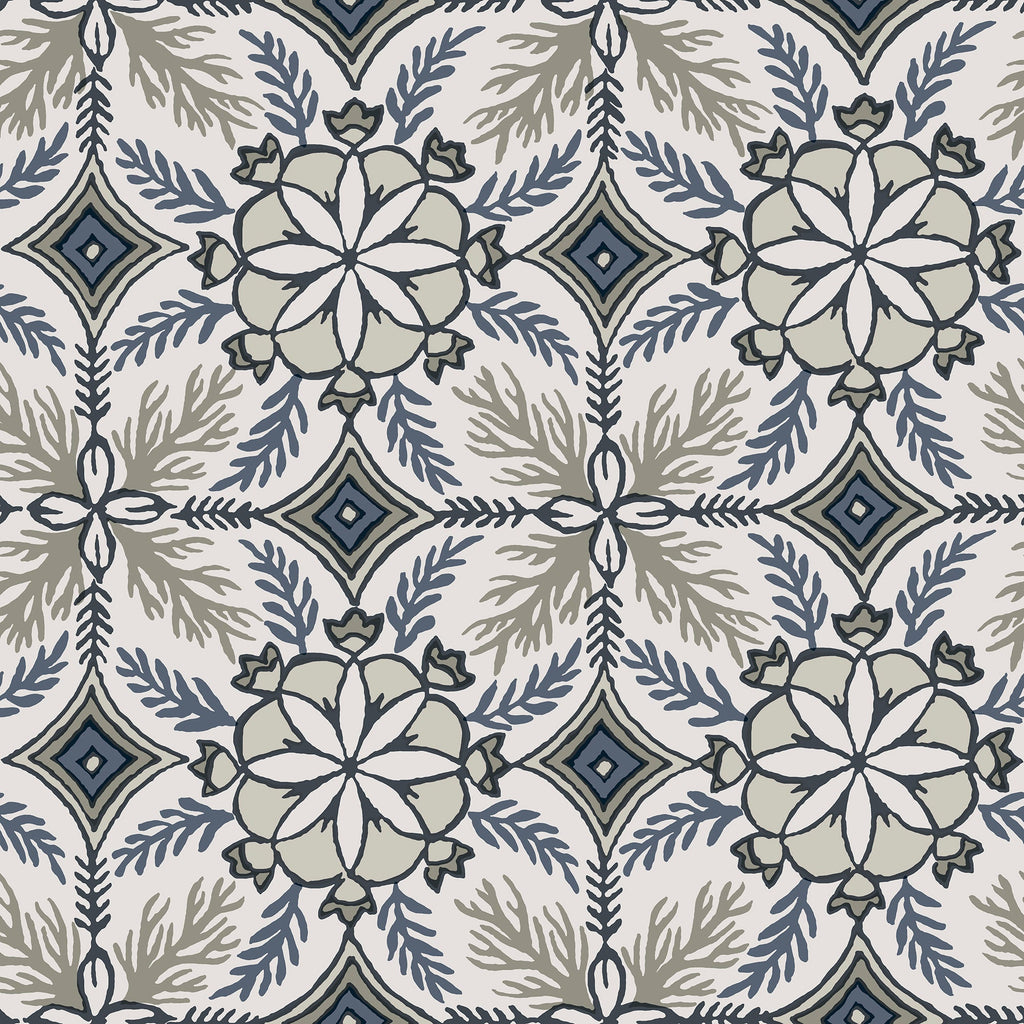 Morocco Wallpaper - Blue pattern