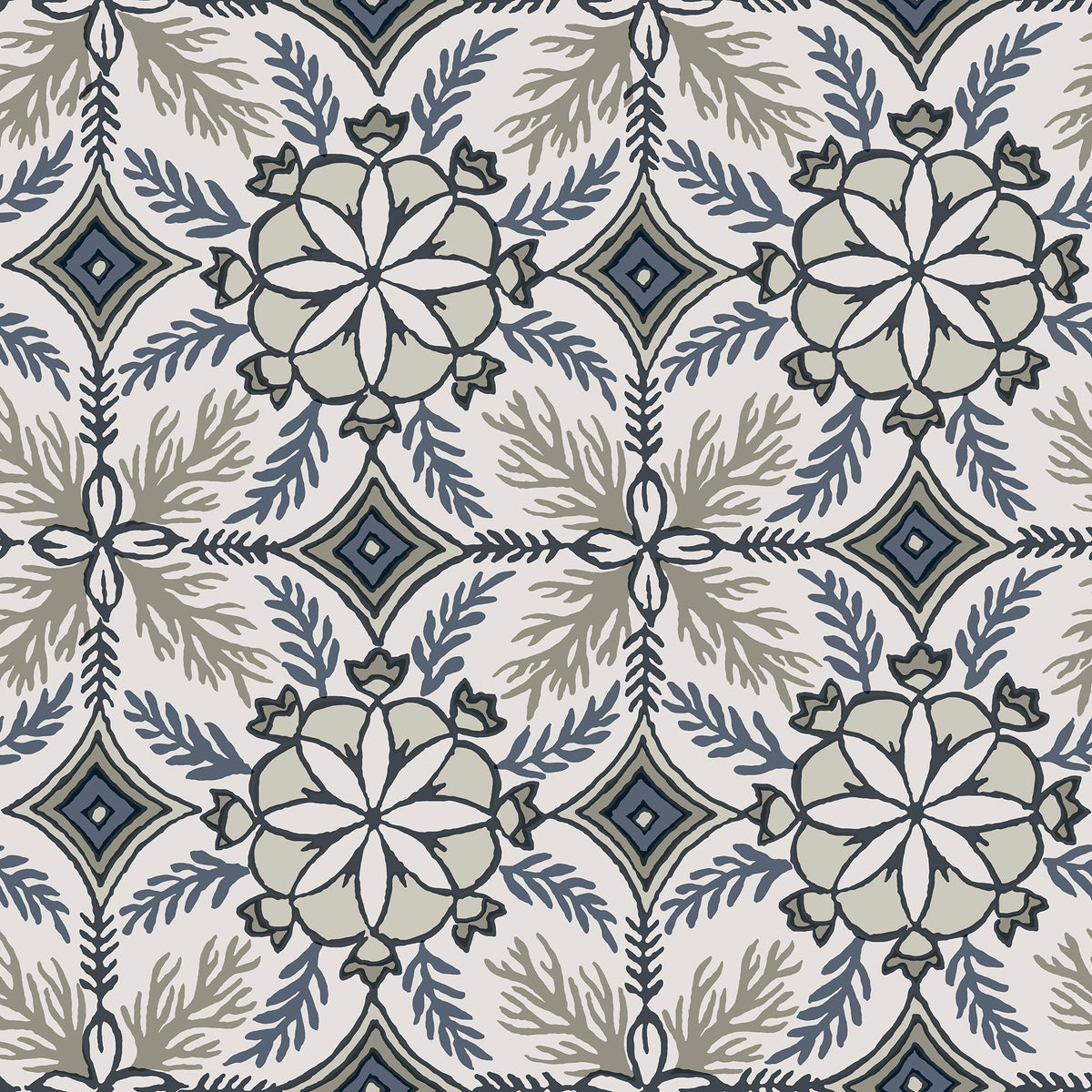 Morocco Wallpaper - Blue pattern