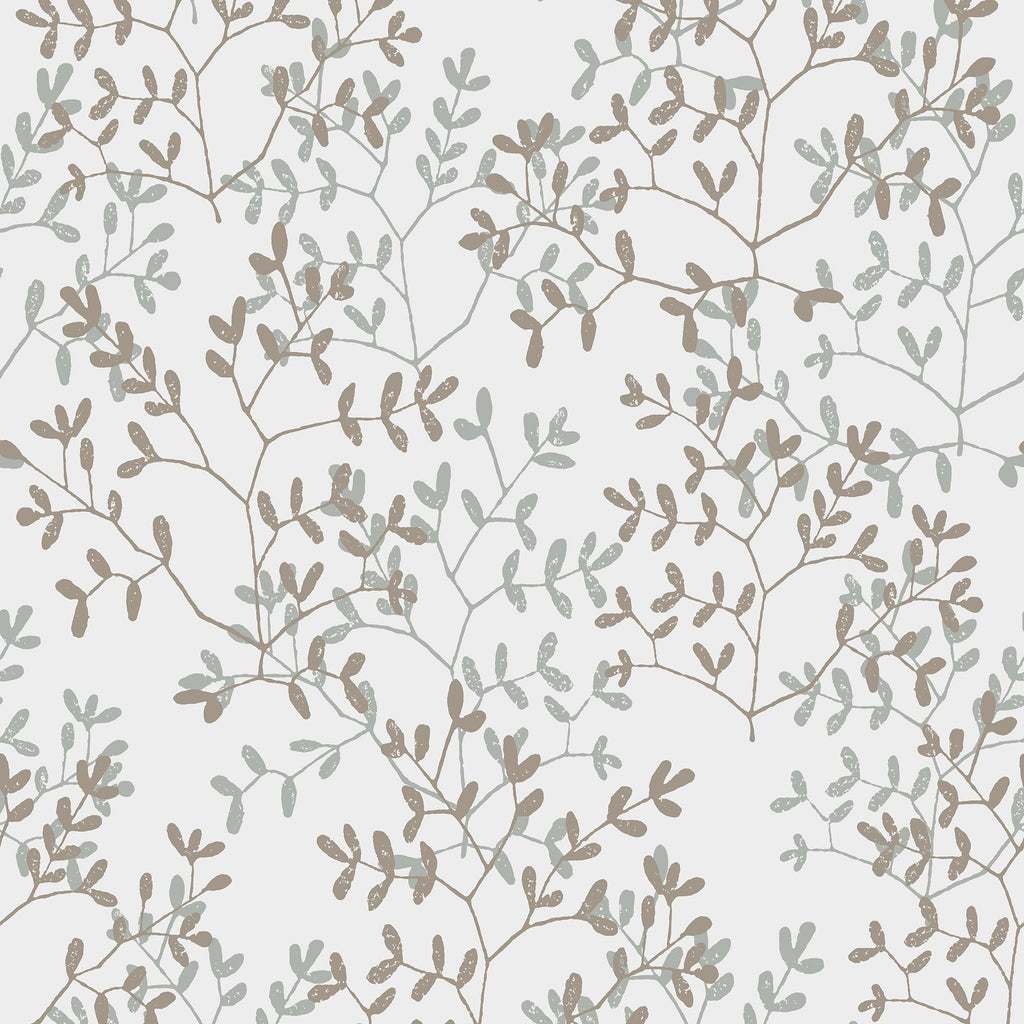Antibes Branches Wallpaper - White pattern