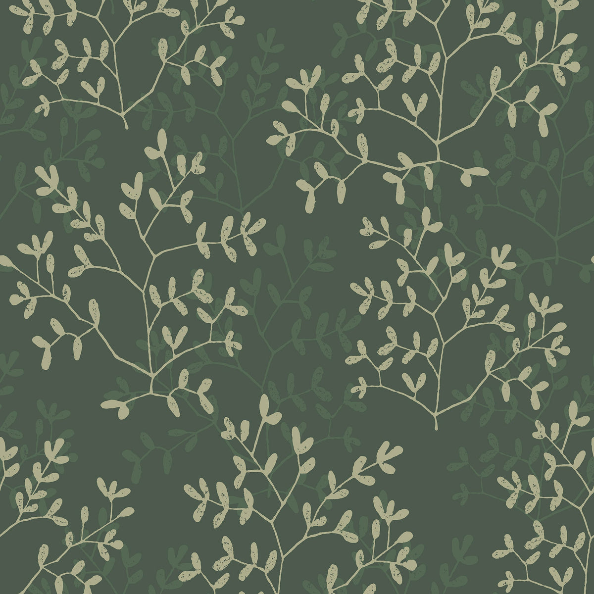 Antibes Branches Wallpaper - Green pattern