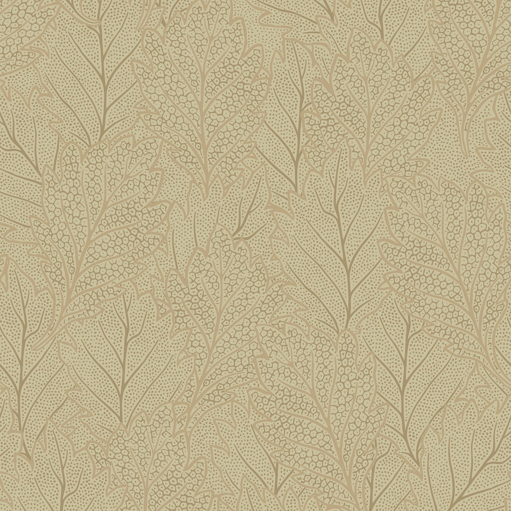 Quercus Leaves Wallpaper - Green pattern