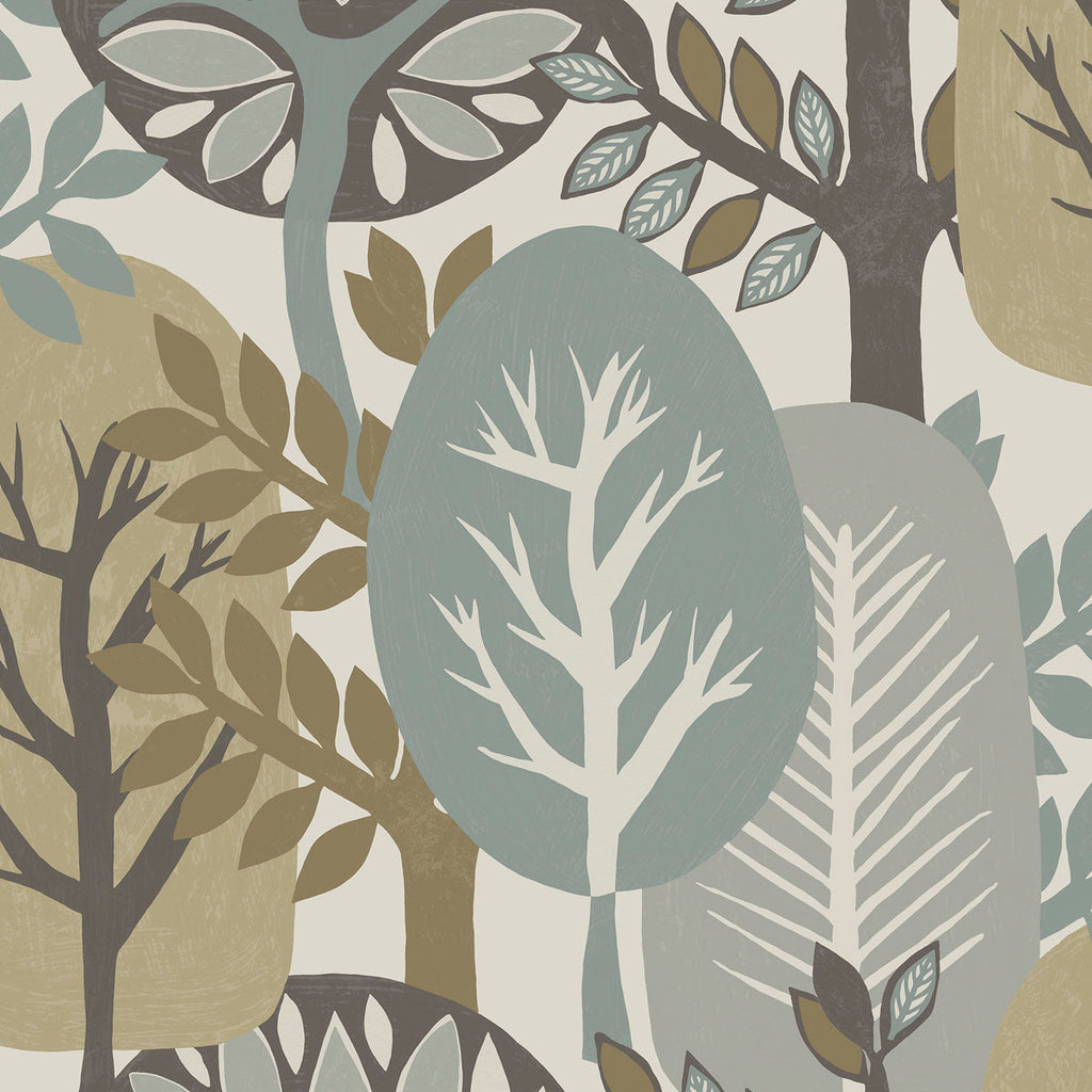 Antibes Nature Forest Wallpaper - Taupe pattern