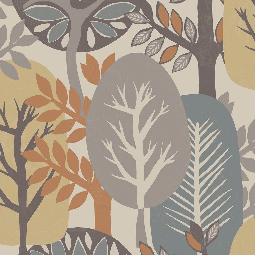 Antibes Nature Forest Wallpaper - Beige pattern