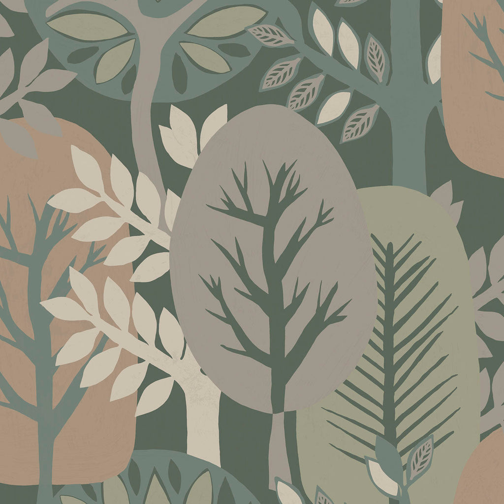 Antibes Nature Forest Wallpaper - Green pattern