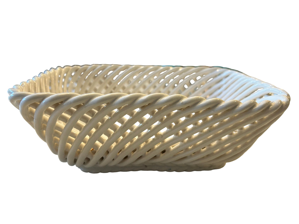 set of vintage porcelain baskets