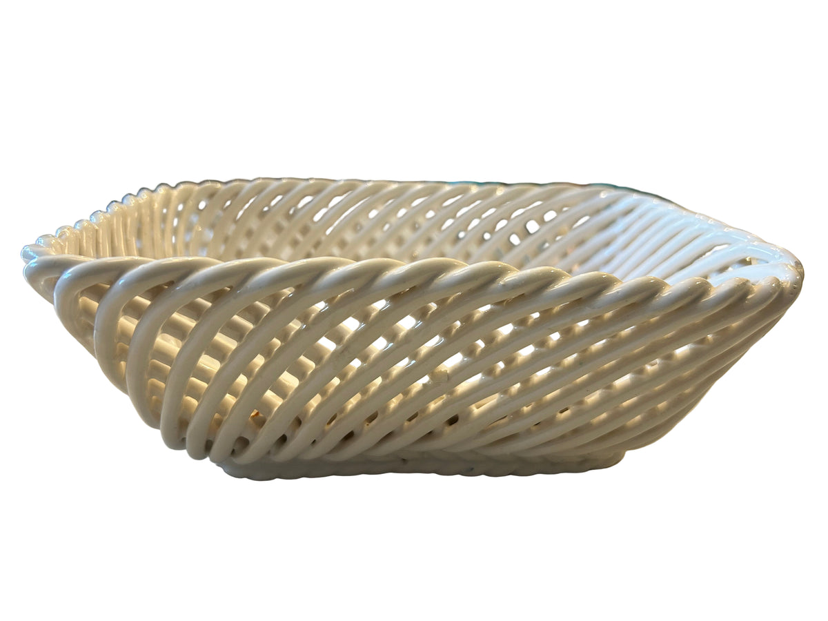 set of vintage porcelain baskets