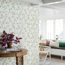 Load image into Gallery viewer, Honeysuckle Wallpaper in an interior setting
