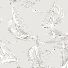 Load image into Gallery viewer, Sailboats Wallpaper - Grey