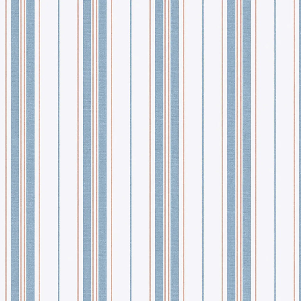 Hamnskär Stripe Wallpaper - Blue And Red