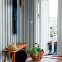 Load image into Gallery viewer, Sandhamn Stripe Wallpaper in an interior setting