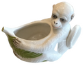 Charming Chinoiserie Monkey Planter/Bowl | Hollywood Regency Style Ceramic Dish