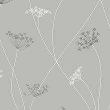 Load image into Gallery viewer, Queen Anne Wallpaper - Grey