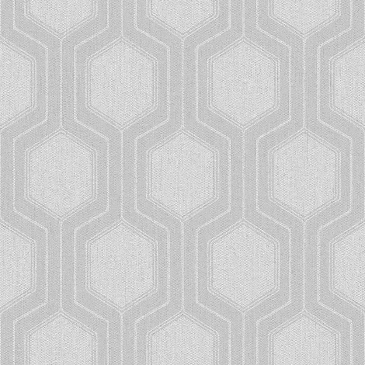 Graphic Hexagon Wallpaper - Grey