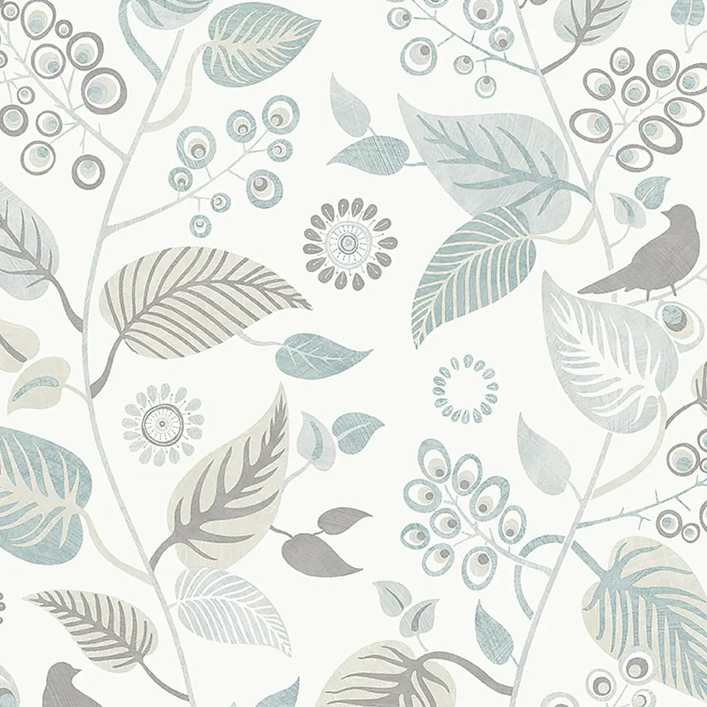 Leaf Rhapsody Wallpaper - Slate