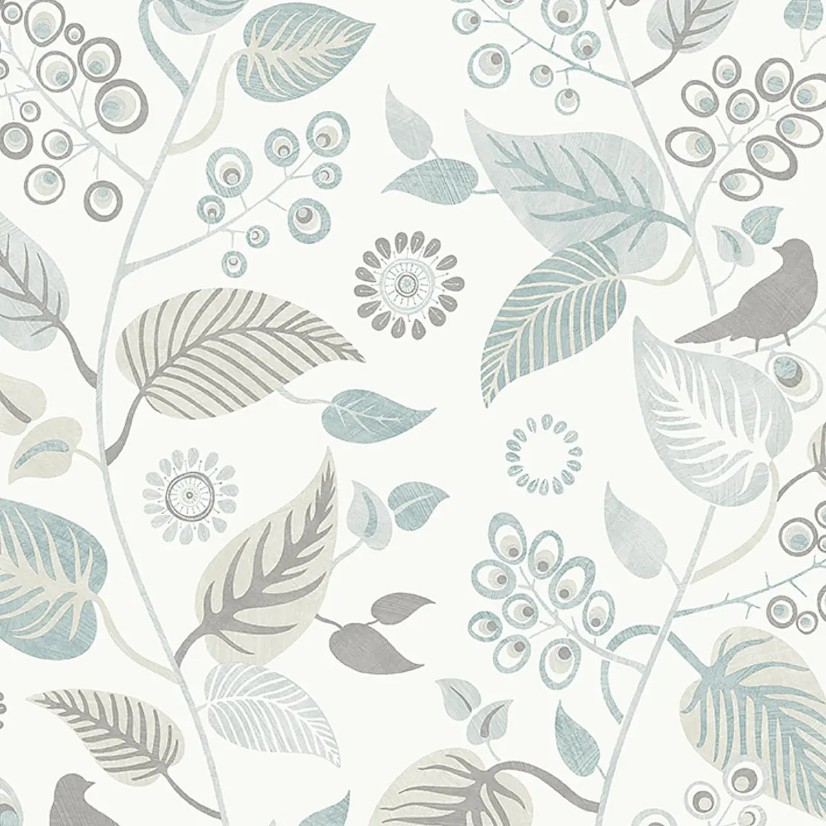 Leaf Rhapsody Wallpaper - Slate