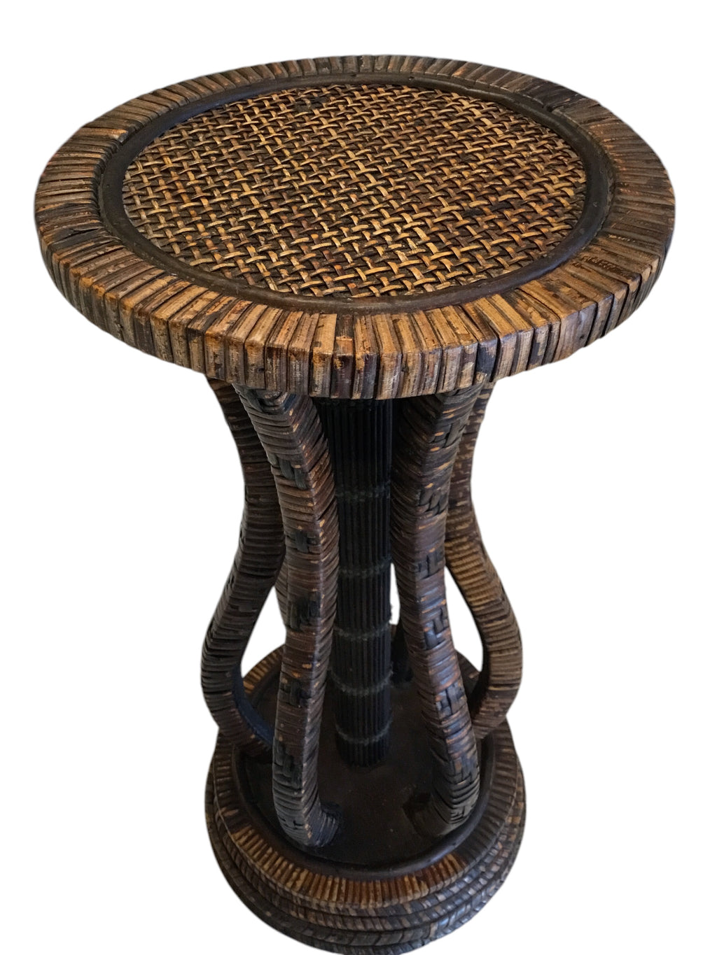 vintage rattan drink table