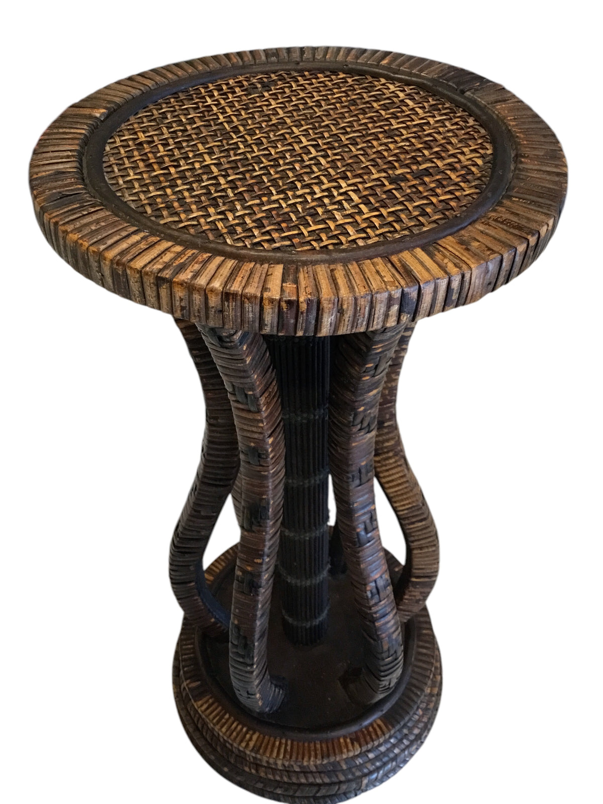 vintage rattan drink table