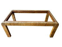 Load image into Gallery viewer, rattan and glass coffee table