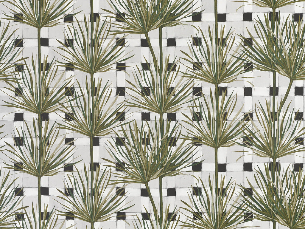Patio exotique wallpaper in Fusain