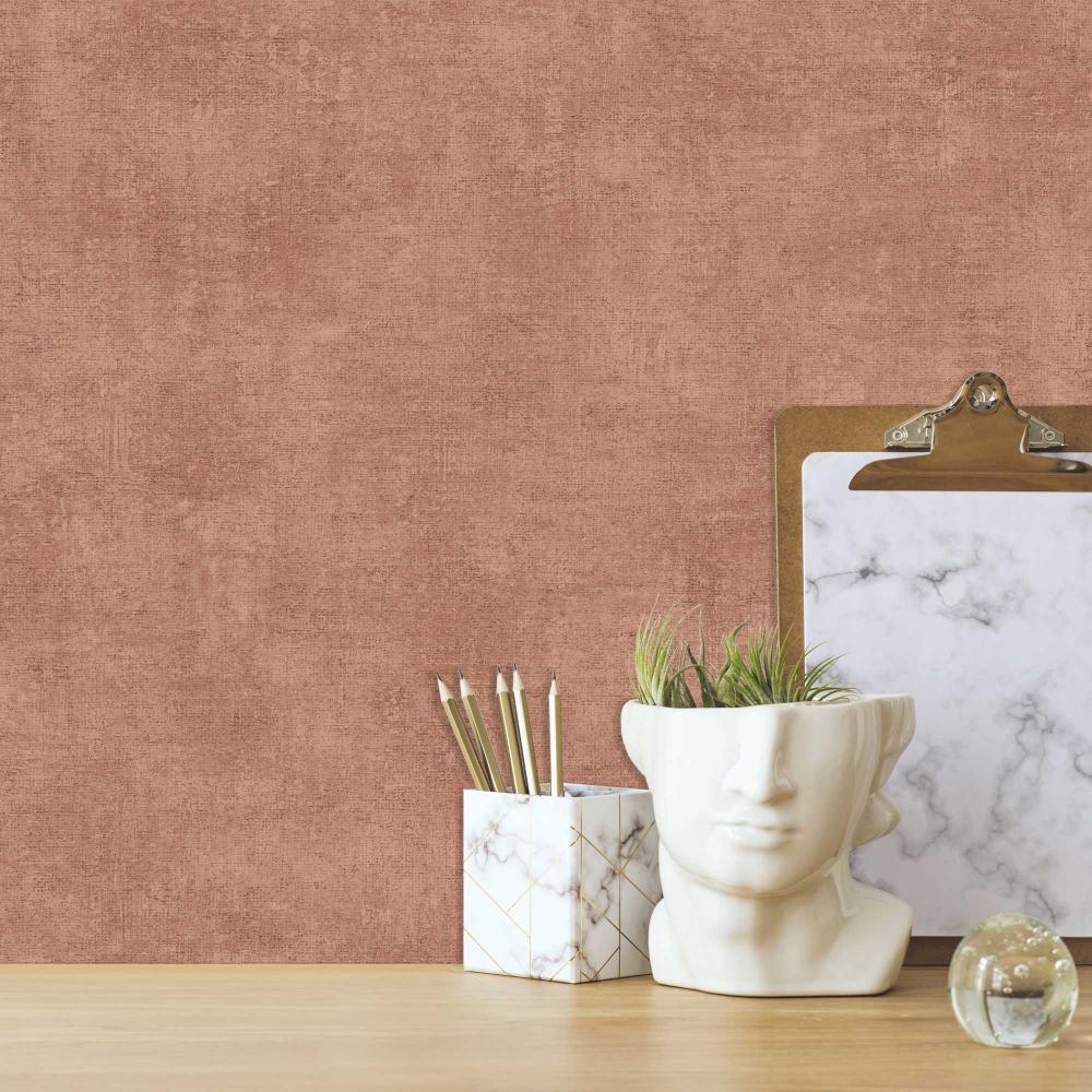 Glitter Infused Linen Texture Wallpaper - Red room view