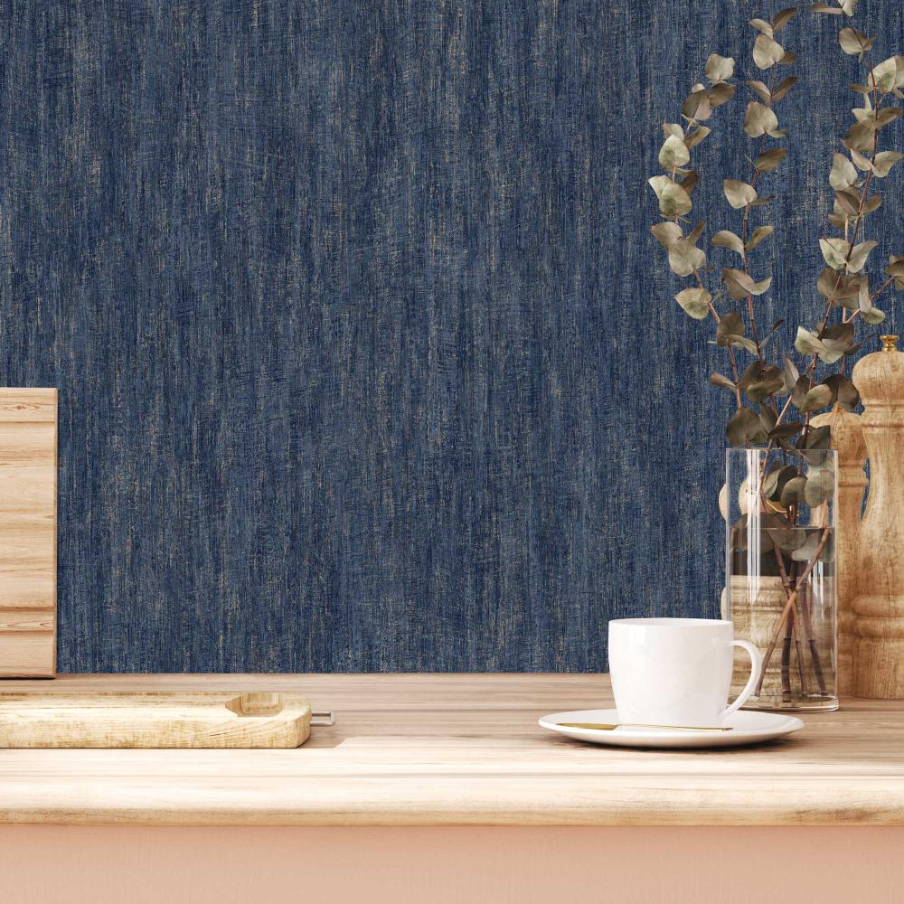 Vintage Texture Wallpaper - Dark Blue room view