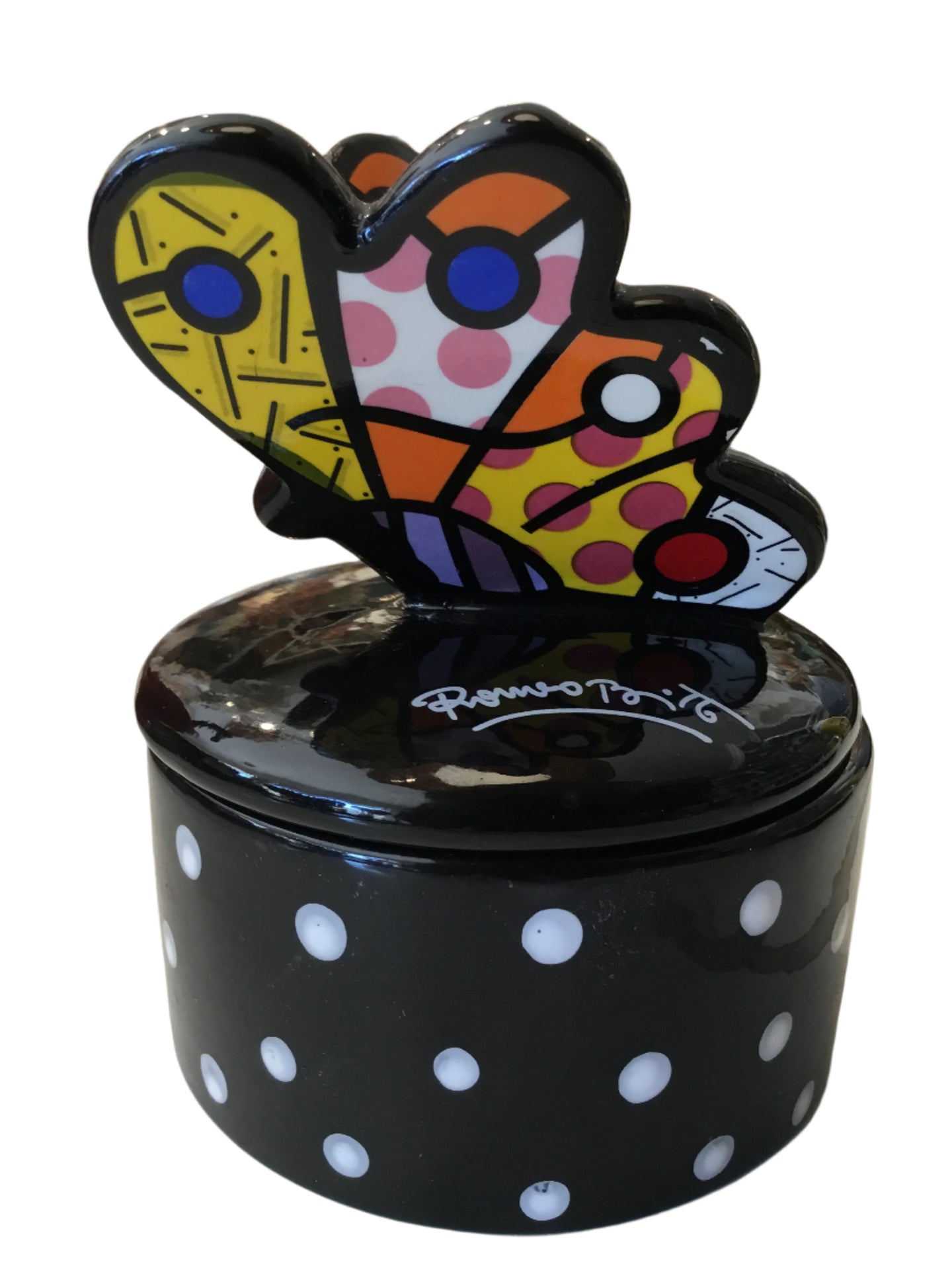 Signed butterfly trinket box