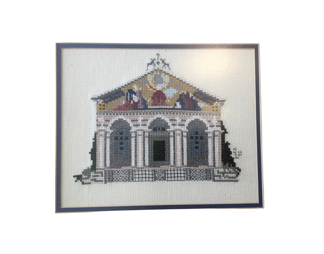 architectural embroidered tapestry