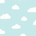 Clouds Wallpaper - Aqua pattern