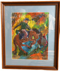 original bucking horse painting