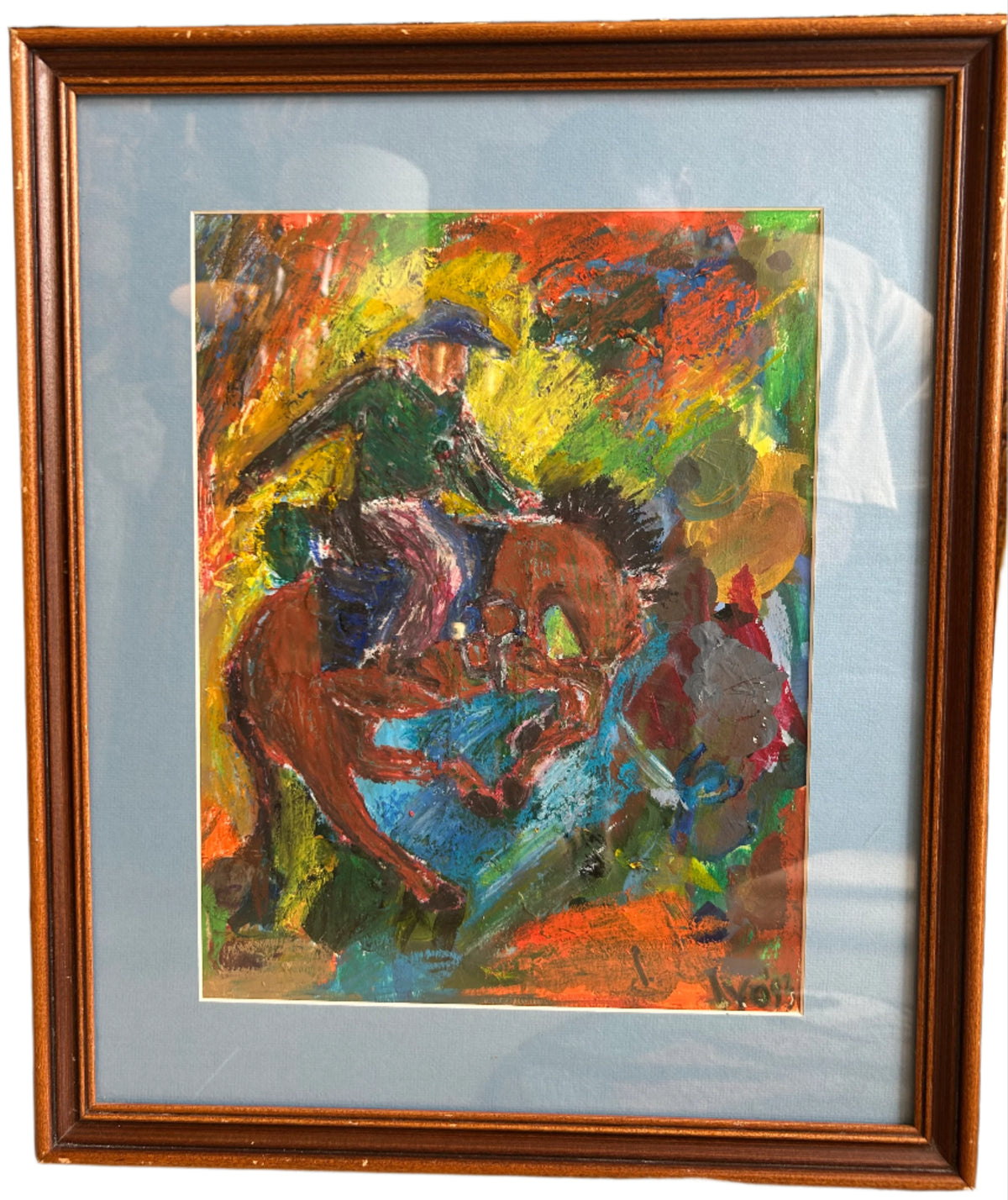 original bucking horse painting