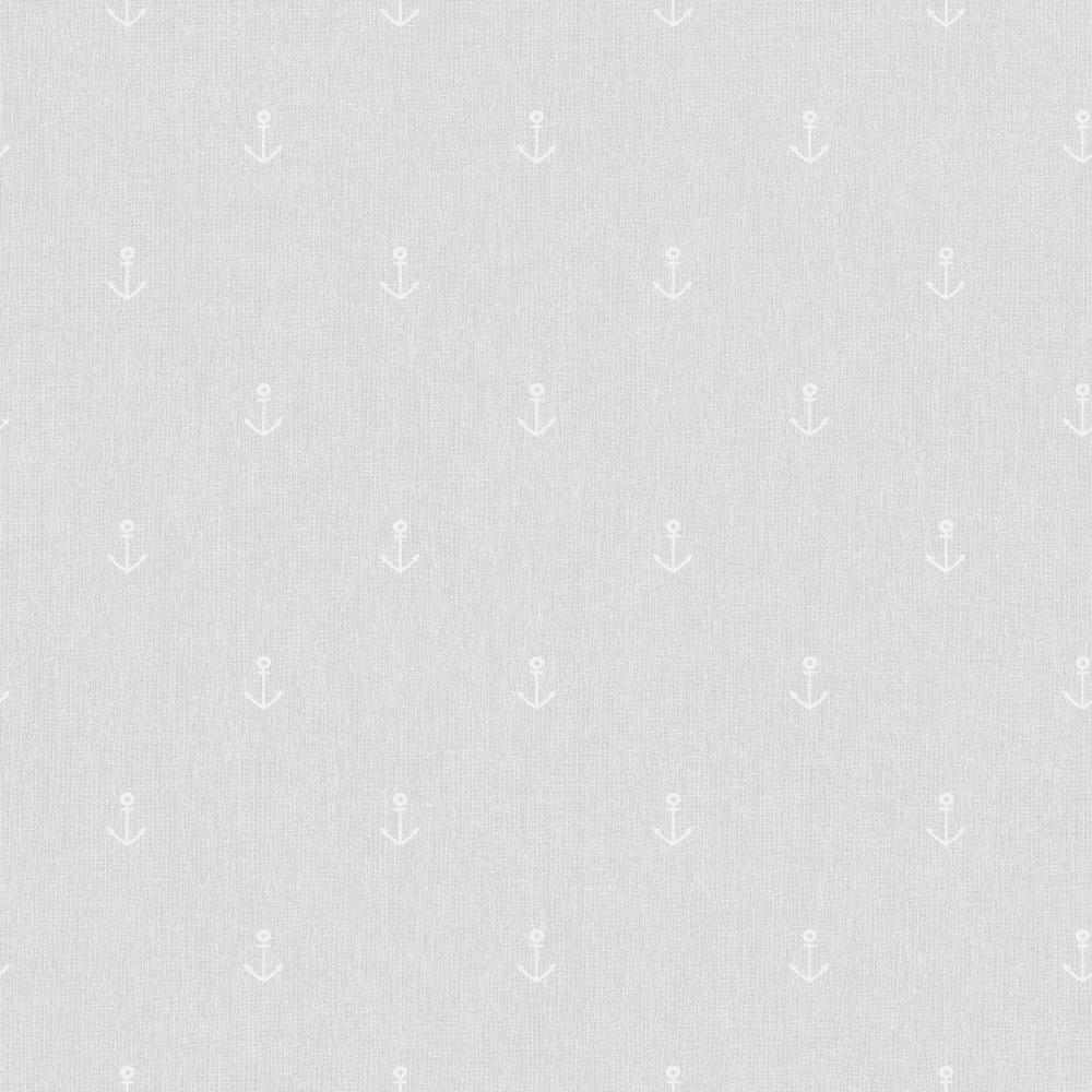 Anchors Away Wallpaper - Grey pattern
