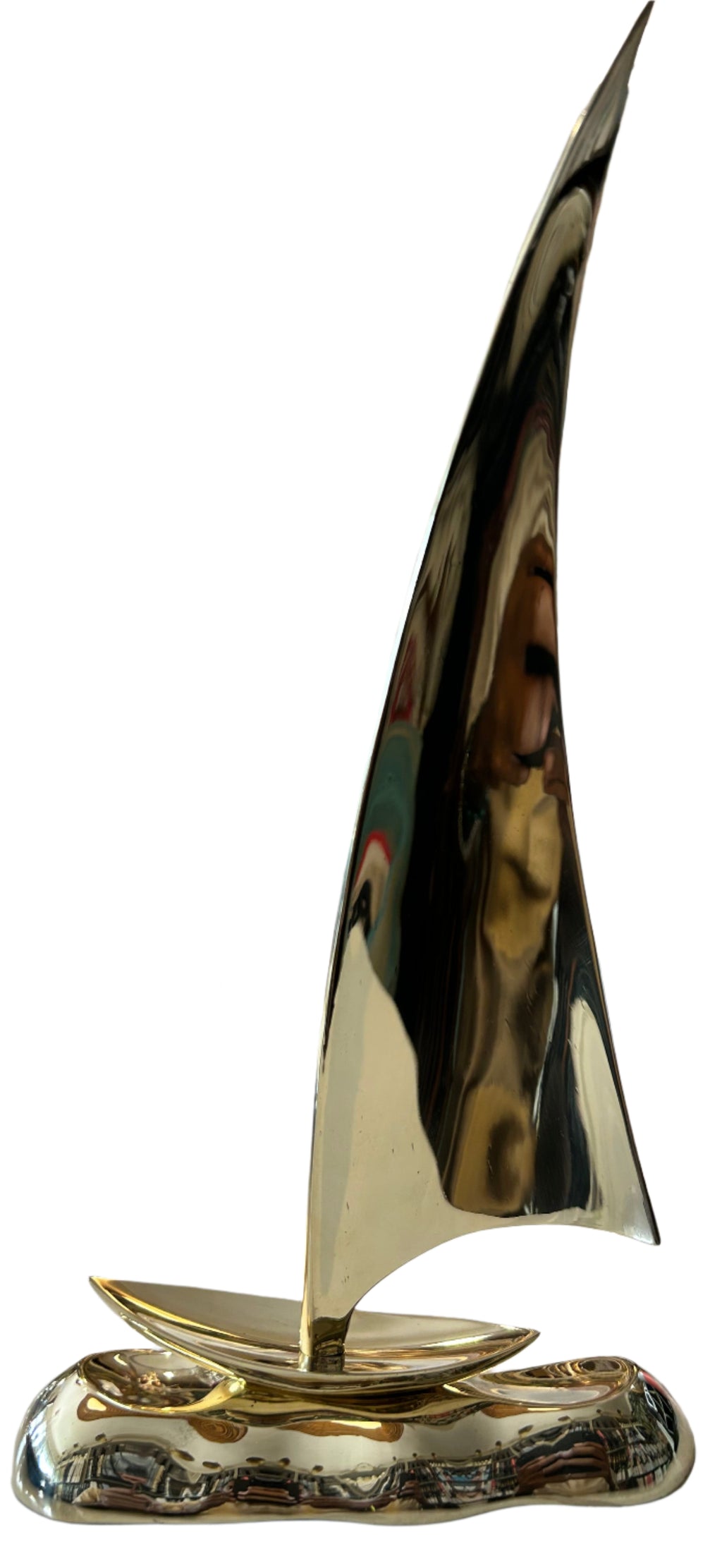 brass sail boat